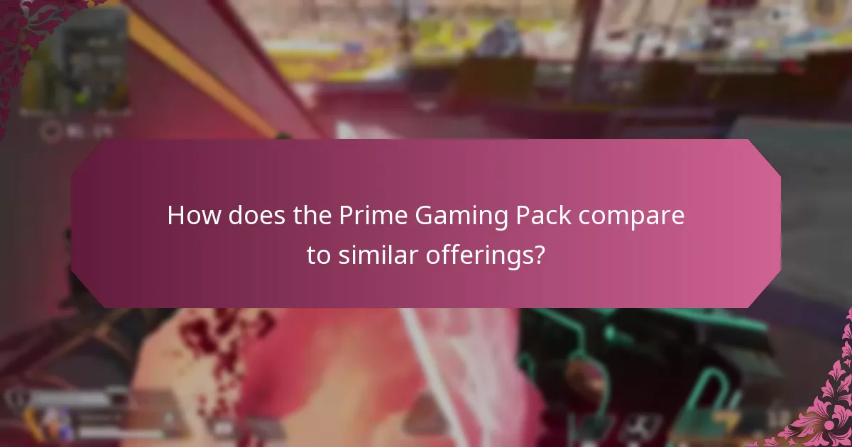 How does the Prime Gaming Pack compare to similar offerings?