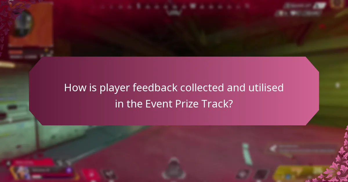 How is player feedback collected and utilised in the Event Prize Track?