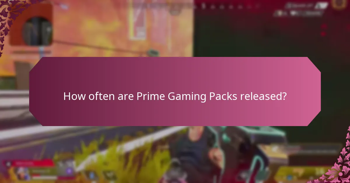 How often are Prime Gaming Packs released?