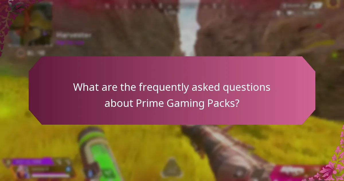 What are the frequently asked questions about Prime Gaming Packs?