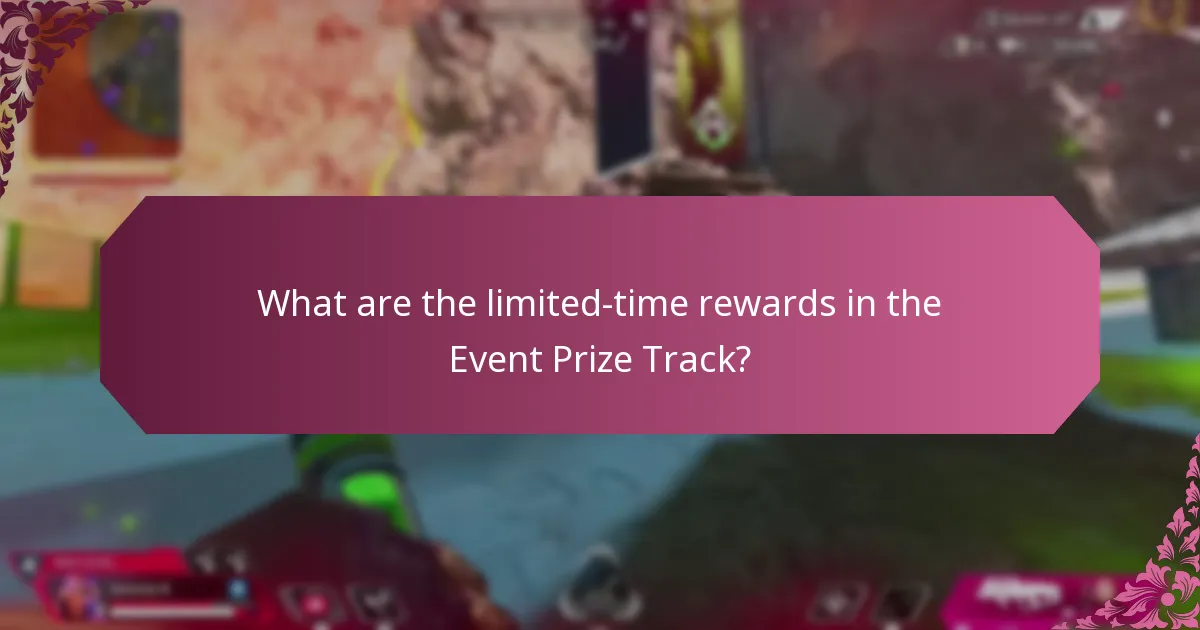 What are the limited-time rewards in the Event Prize Track?