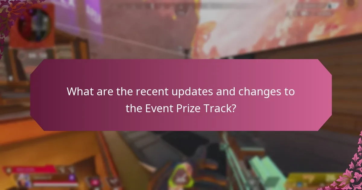 What are the recent updates and changes to the Event Prize Track?