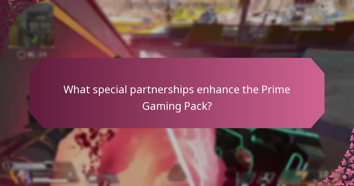What special partnerships enhance the Prime Gaming Pack?