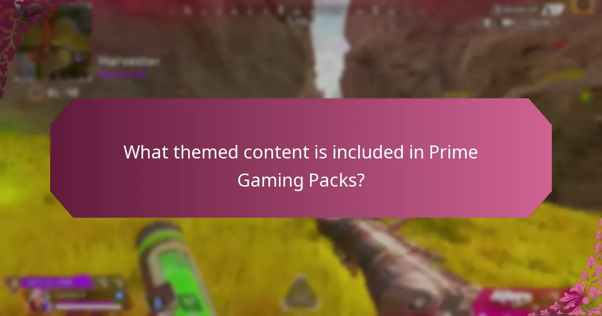 What themed content is included in Prime Gaming Packs?
