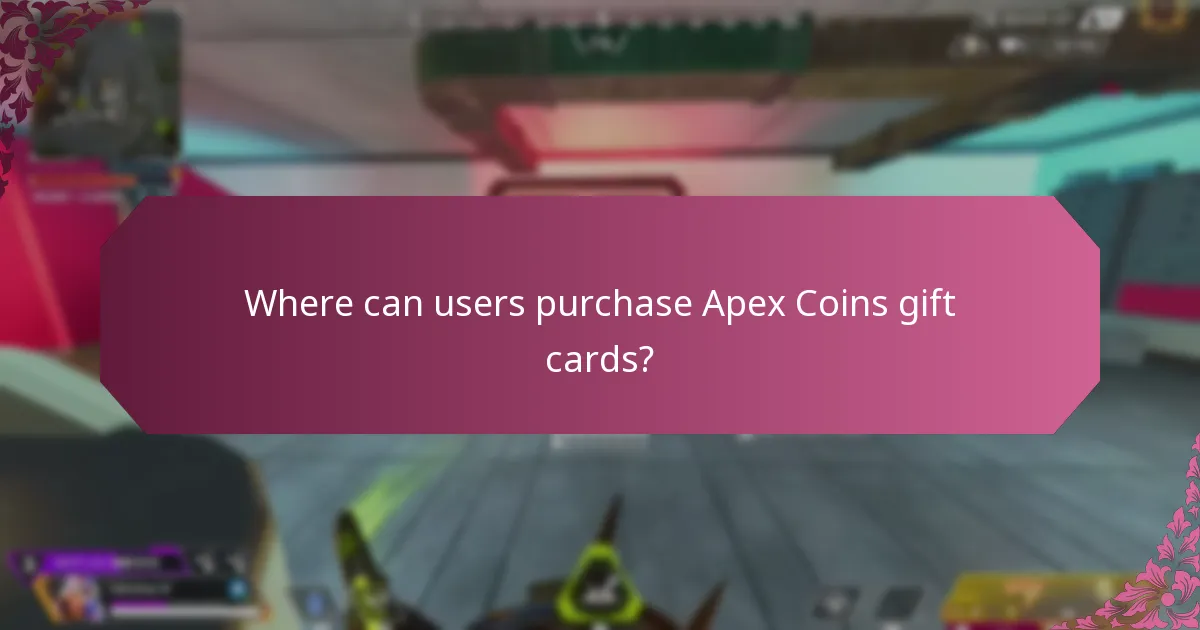 Where can users purchase Apex Coins gift cards?