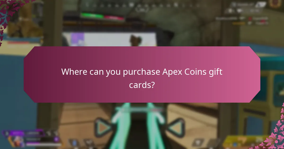 Where can you purchase Apex Coins gift cards?